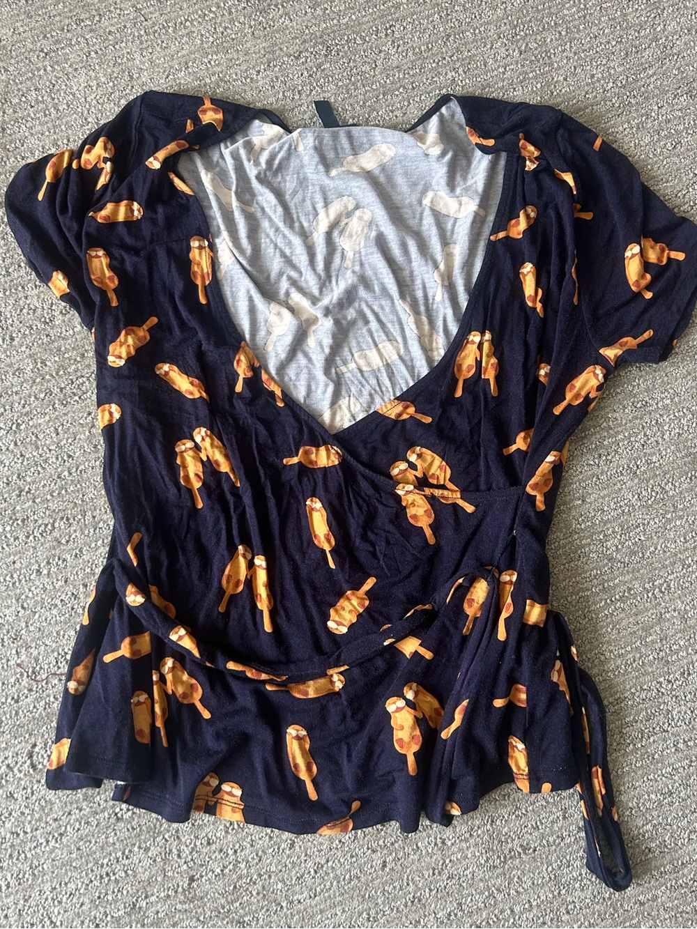 ModCloth River otter wrap blouse